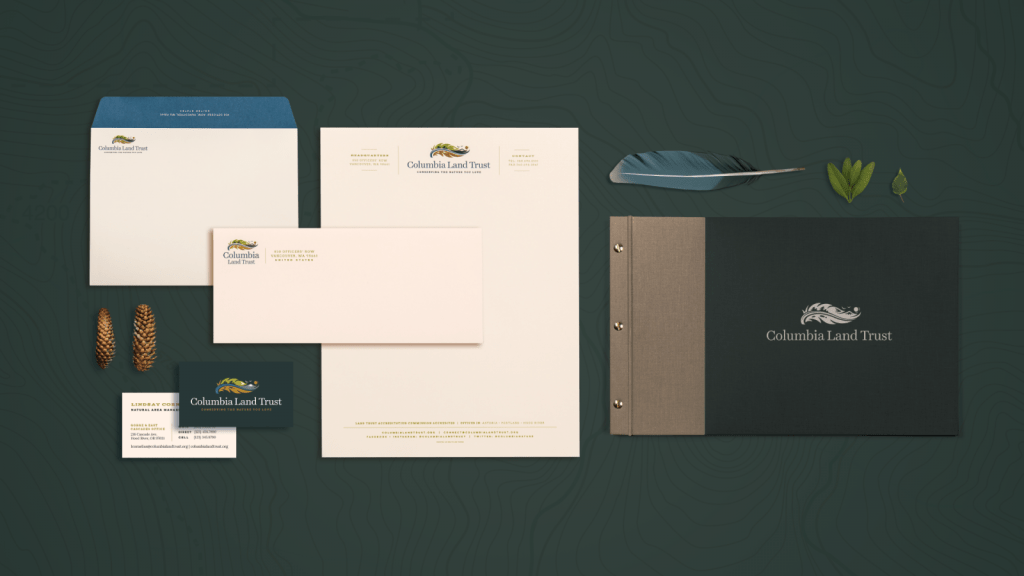 Re-branded Collateral, work, designed by Murmur Creative